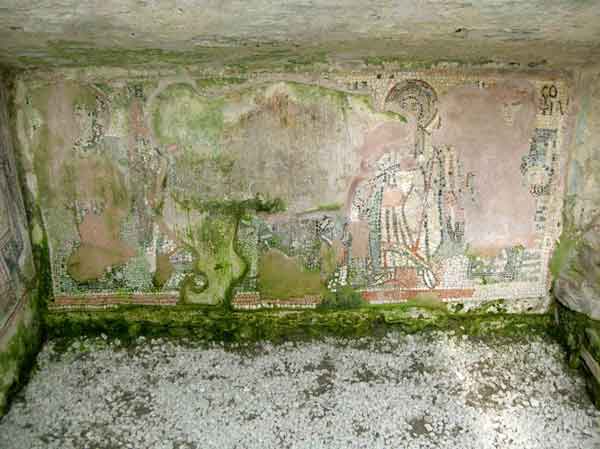 Mosaik im Amphitheater von Durr�si (Durr�s, Durazzo, Epidamnos, Dyrrhachion) (Albanien, Albanie, Albania, Shqip�ria)