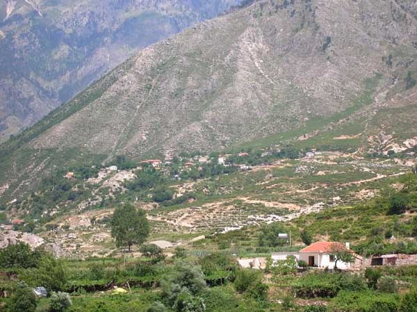Berglandschaft s�dlich von Vlora (Vlor�, Vlore) (Albanien, Albanie, Albania, Shqip�ria)
