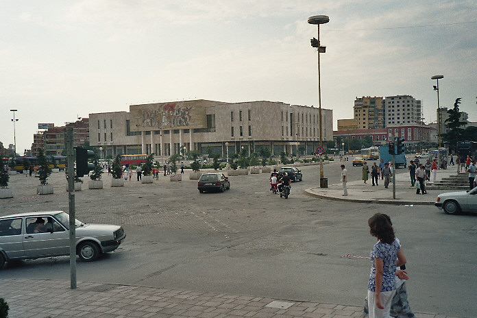 Nationales historisches Museum am Skanderbeg-Platz im Zentrum von Tirana (Tiran�, Tirane) (Albanien, Albanie, Albania, Shqip�ria)