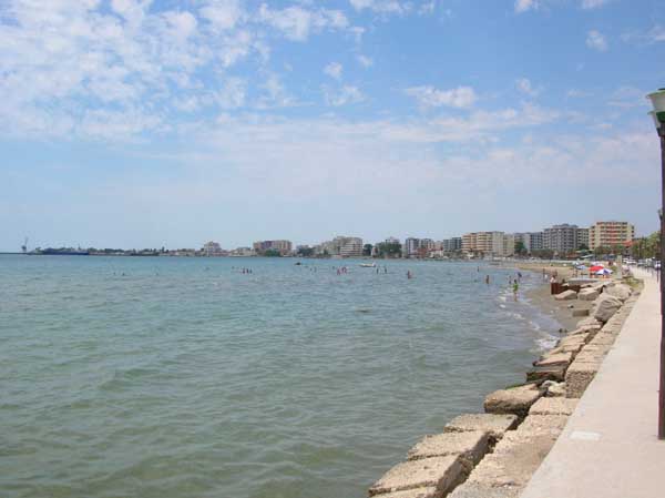 Strand bei Vlora (Vlor�, Vlore) (Albanien, Albanie, Albania, Shqip�ria)