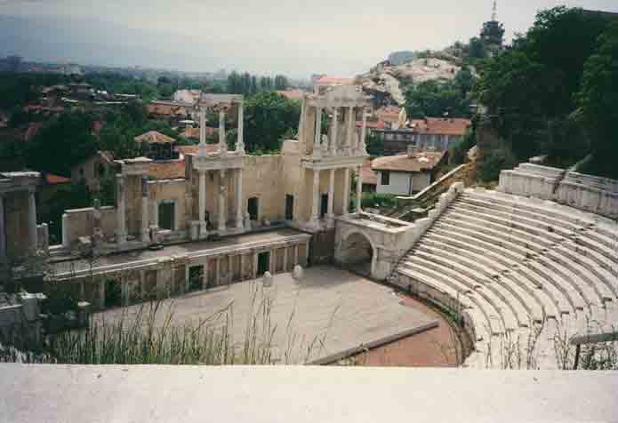 Das Amphitheater in Plovdiv (Bulgarien, Bulgaria, Balgarija, Bulgarie)
