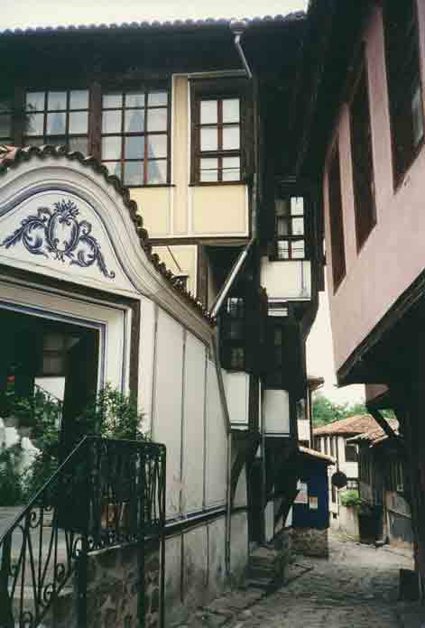 Gasse in Plovdiv (Bulgarien, Bulgaria, Balgarija, Bulgarie)