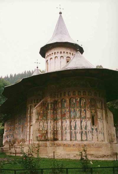 Kloster-Kirche von Voronet in der Moldau (Rumnien, Romania, Roumanie