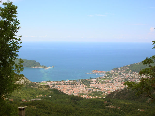 Blick auf Budva in Montenegro